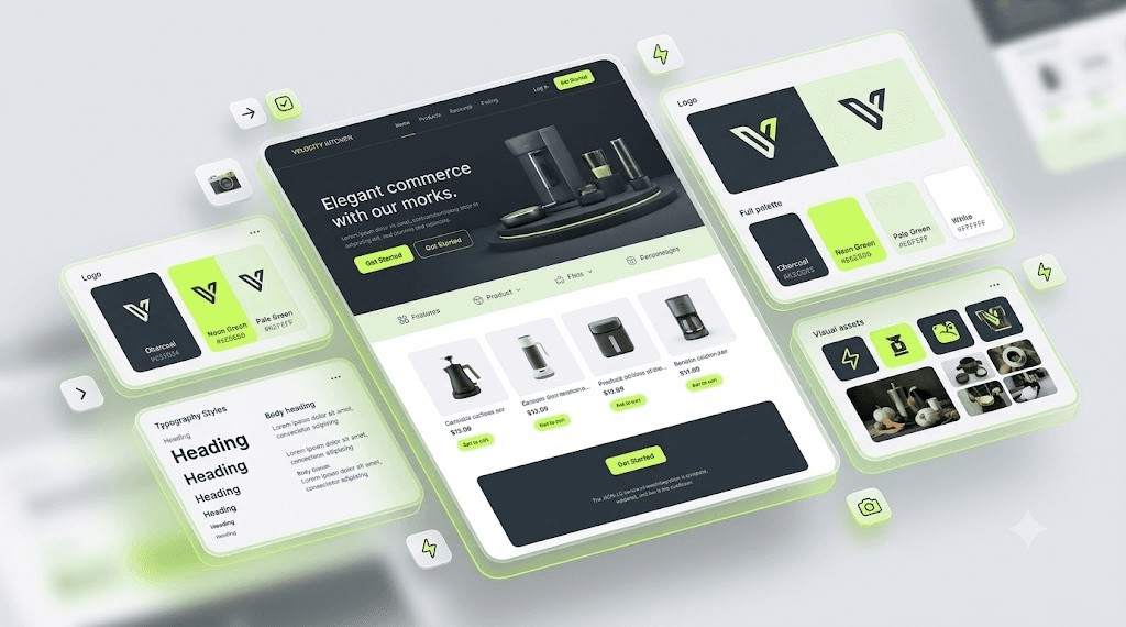 Full Website Creation and Brand Identity 3D Preview - CreaAdz